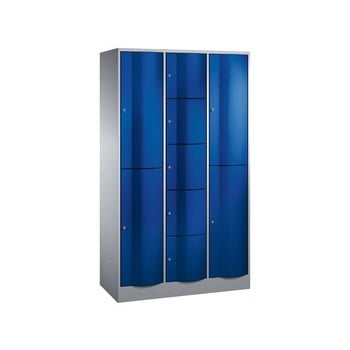 Schließfachschrank, Breite 115 cm, Höhe 195 cm, Tiefe 54 cm, 9 Fächer