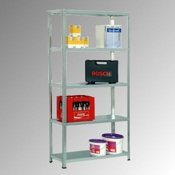 Fachbodenregal Rudi, Breite 100 cm, Tiefe 60 cm, Höhe 200 cm, 5 Böden, Schraubregal