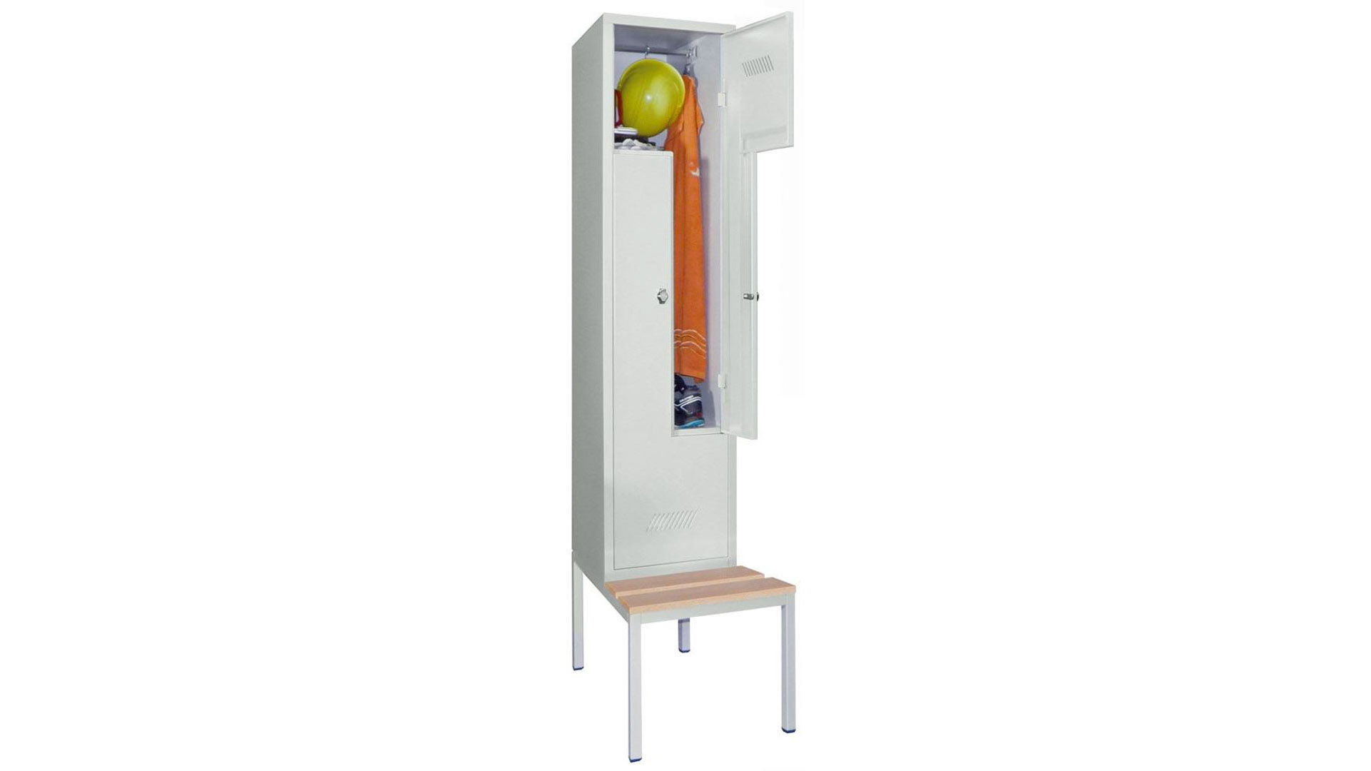 Z-Spind, Breite 40 cm, Höhe 210 cm, Tiefe 80 cm, 2 Abteile