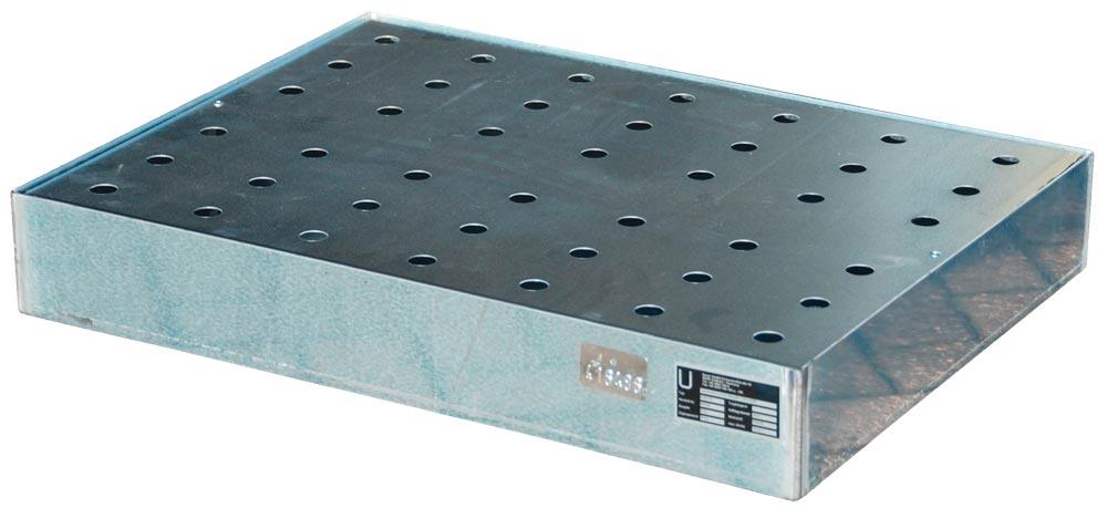 Kleingebindewannen aus verzinktem Stahlblech für Paletten