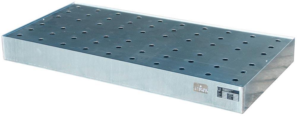 Kleingebindewannen aus verzinktem Stahlblech für Paletten