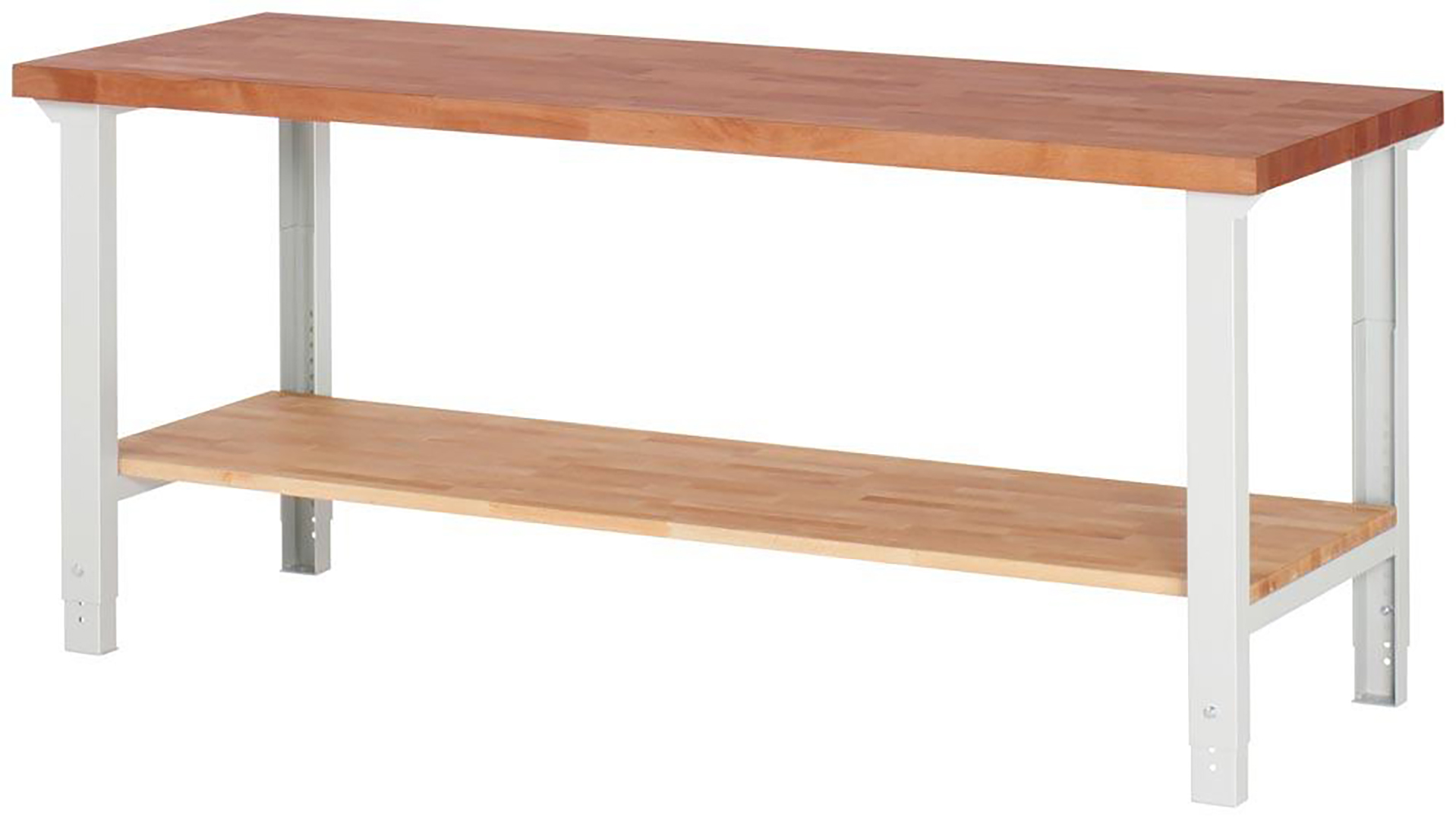 Werkbank 7000 BR, B2000xT700xH790-1140 mm, Buche-Ablageboden