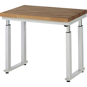 Elektrisch höhenverstellbarer Arbeitstisch, Breite 100 cm, Tiefe 70 cm, Höhe 114 cm,  Schublade(n), Platte: Buche-Riegel