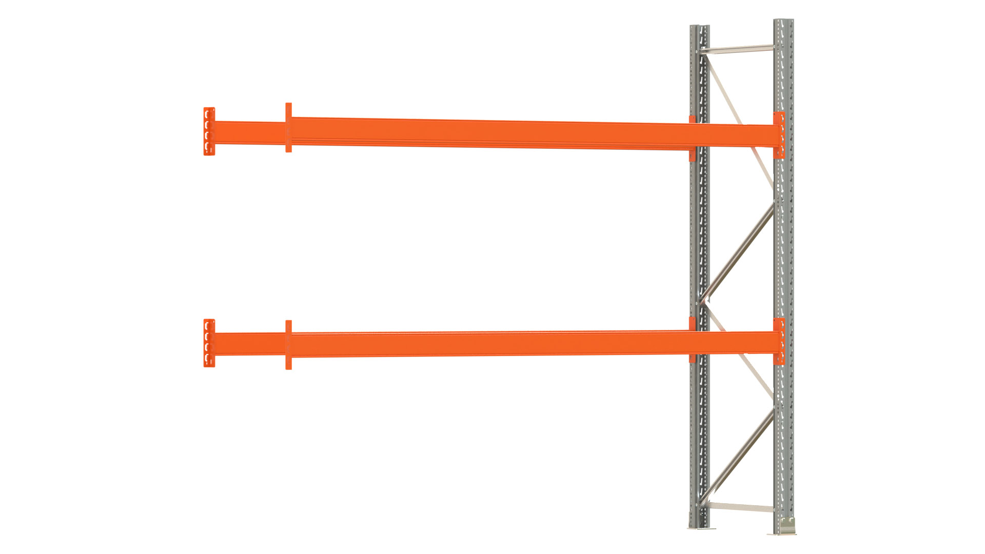 Palettenregal ARTUS - Anbaufeld - Breite 278,5 cm - Höhe 250 cm - Tiefe 80 cm - 2 Träger Ebenen