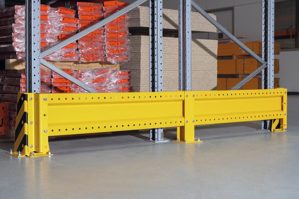 ARTUS Leitplanke für Doppelregalzeile - Tiefe: 220 cm