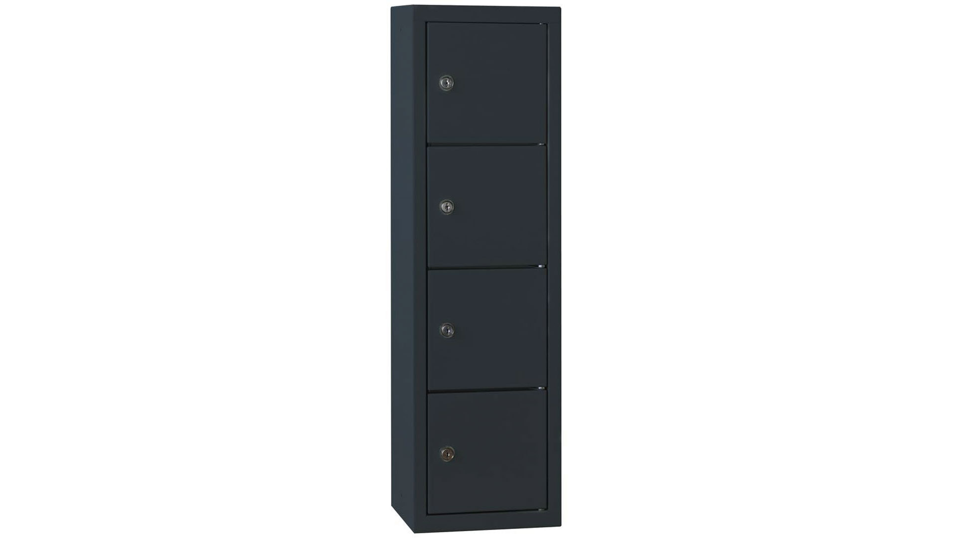 Schließfachschrank, Breite 22,5 cm, Höhe 77,8 cm, Tiefe 20 cm, 4 Fächer