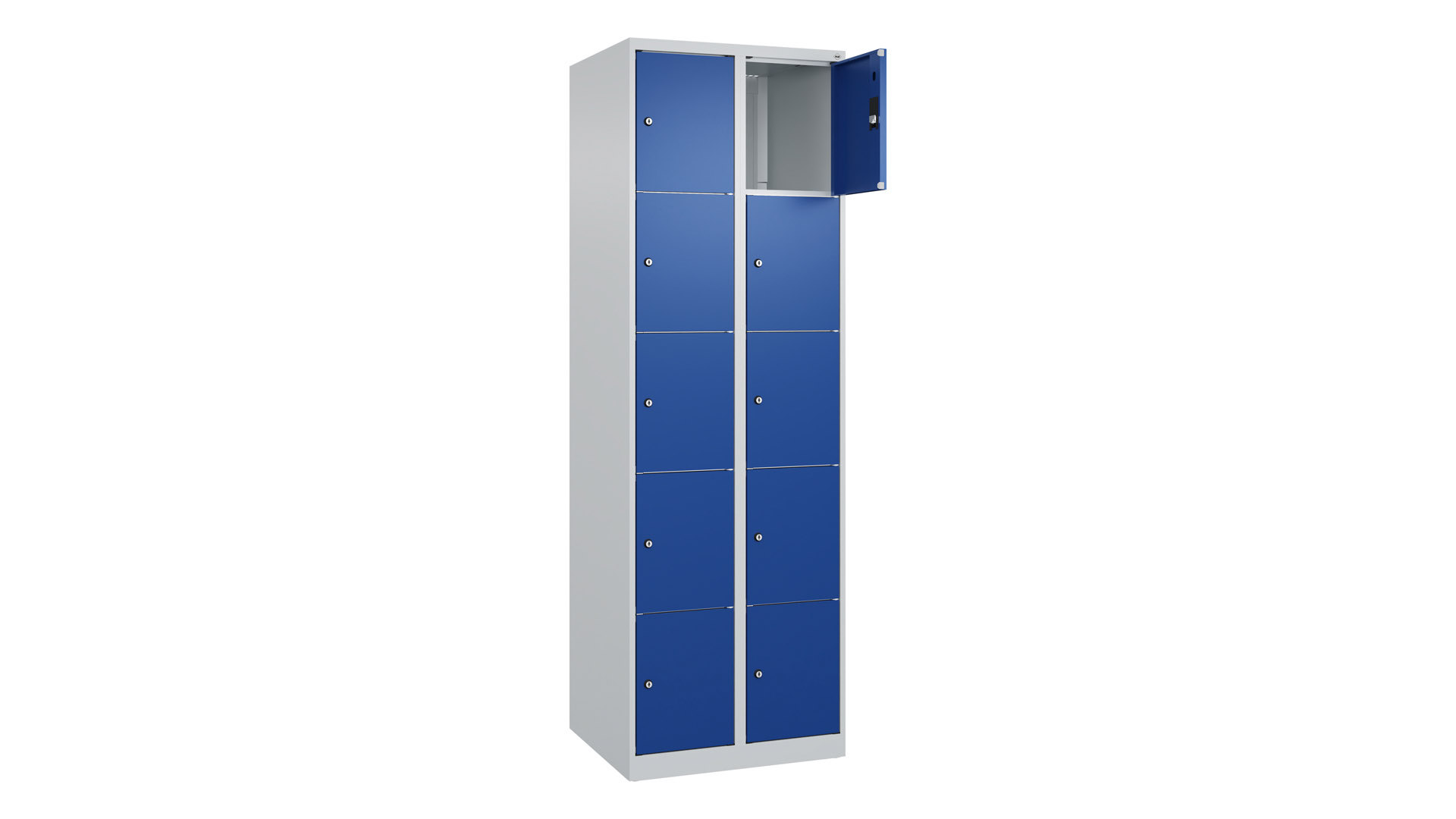 Fächerschrank, Breite 60 cm, Höhe 185 cm, Tiefe 50 cm, 10 Fächer