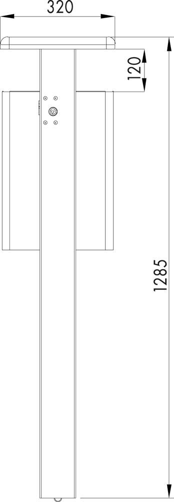 Stand-Abfallbehälter, rechteckig