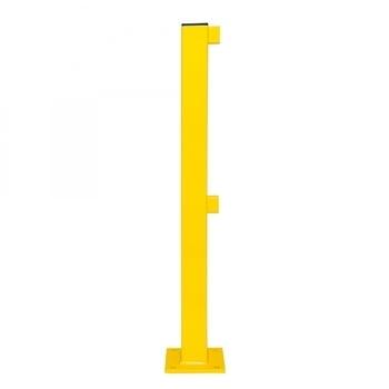 Rammschutzgeländer, Anfangs-/Endpfosten für das System Profi - Outdoor Baukastensystem - flexibel und erweiterbar - Anfahrschutz aus Gütestahl