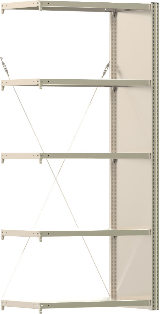 Fachbodenregal BERT - Breite: 87,5 cm - Tiefe: 50 cm - Höhe: 200 cm - 5 Böden - Anbauregal