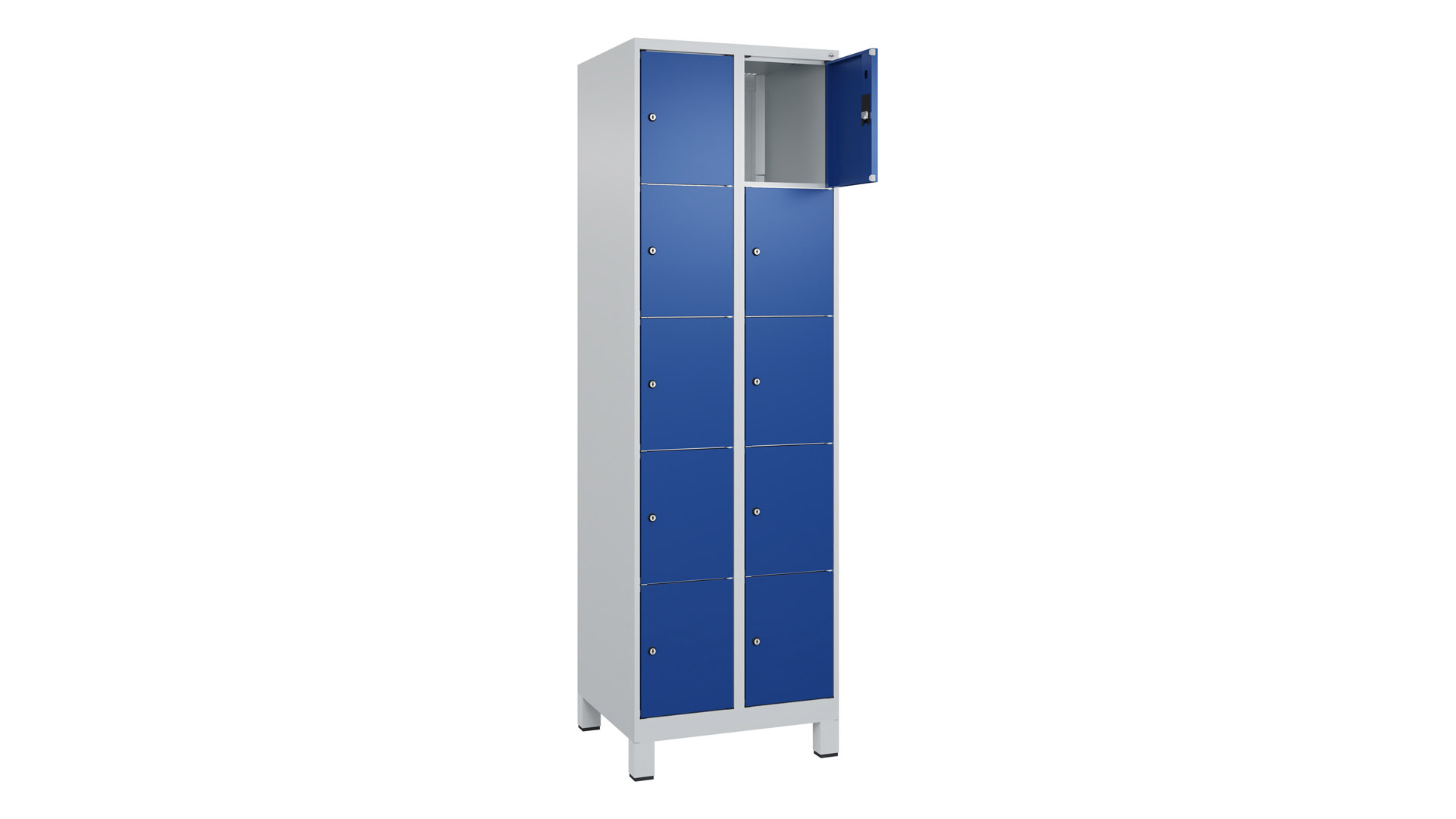 Fächerschrank, Breite 60 cm, Höhe 195 cm, Tiefe 50 cm, 10 Fächer