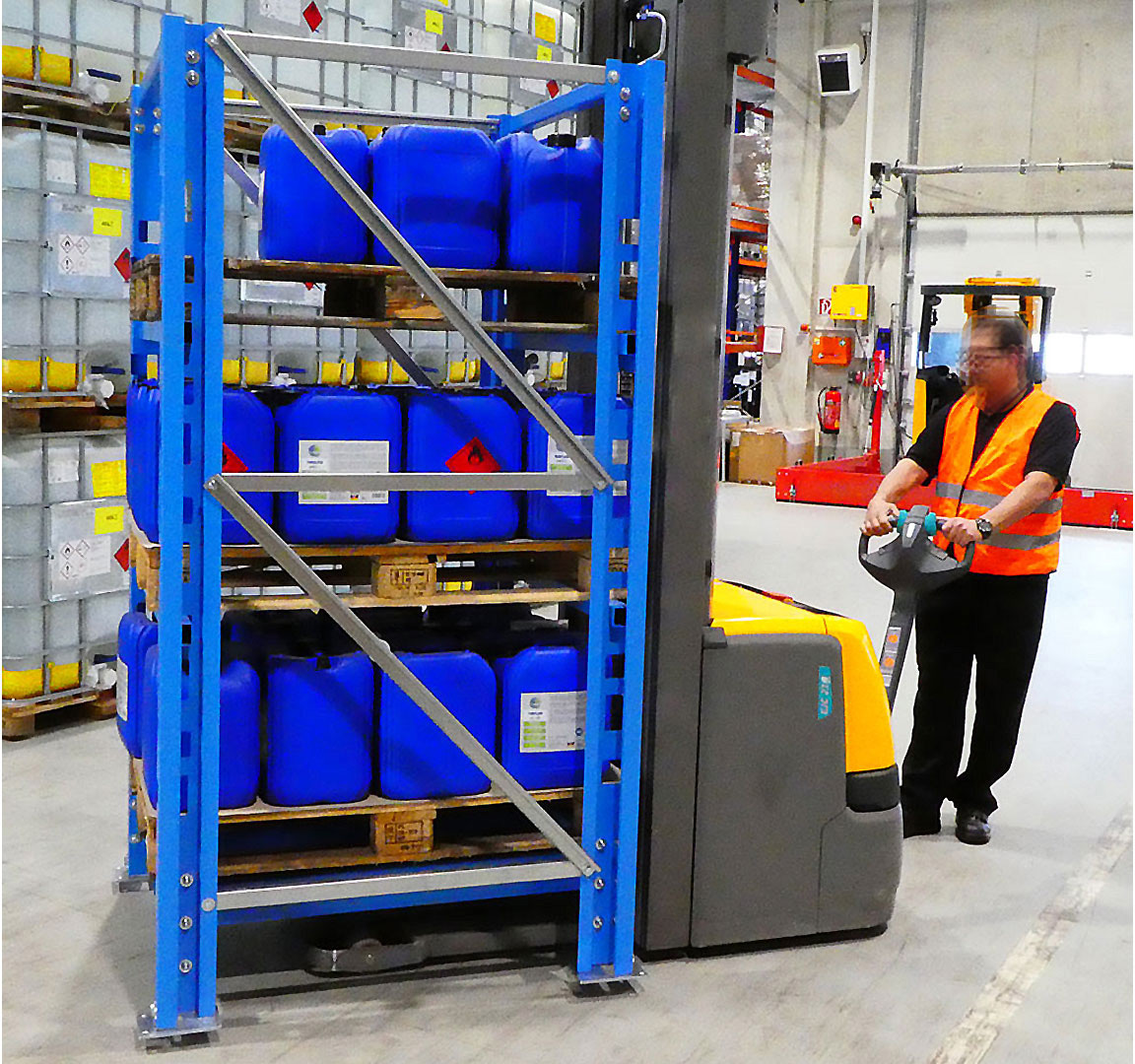 Mobiles Palettenregal zum Transportieren & Kommissionieren für Euro-Paletten