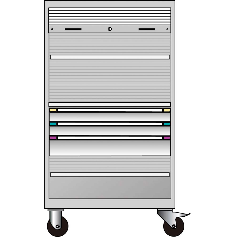 Materialschrank mit Rollladen, mobil