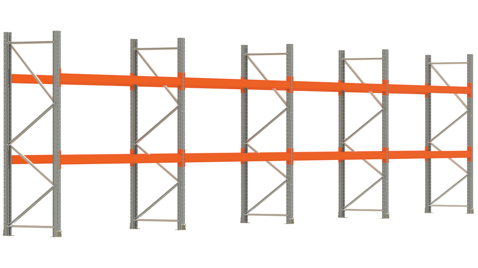 Palettenregal ARTUS - Breite 1122,5 cm - Höhe 250 cm - Tiefe 80 cm - Fachlast 2000 kg - 24 Palettenstellplätze