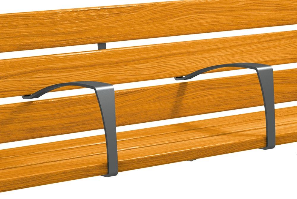 Mittelarmlehne für Senioren-Bänke L 1200 und 1800 mm