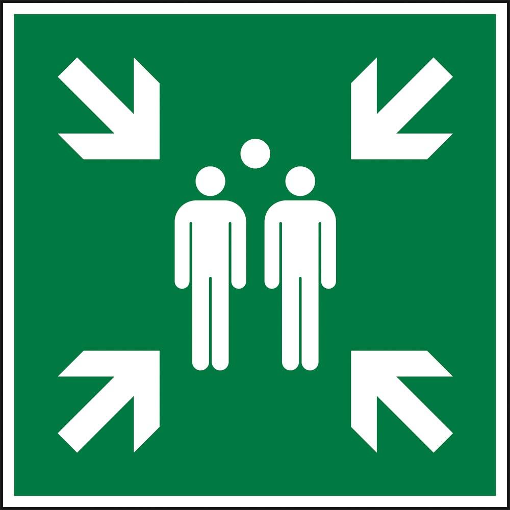 Rettungszeichen, Rettungsschild, Sammelstelle
