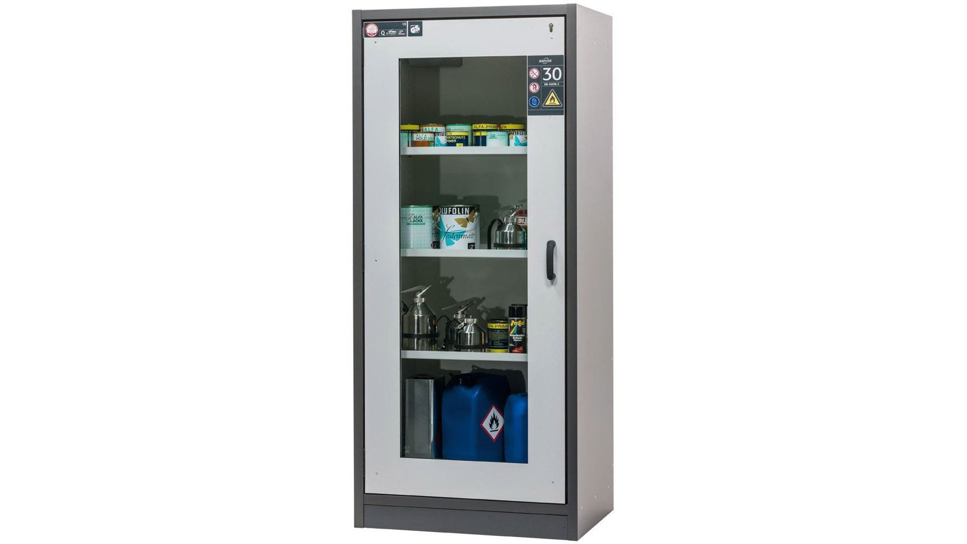 Gefahrstoffschrank Typ 30 mit Sichtfenster