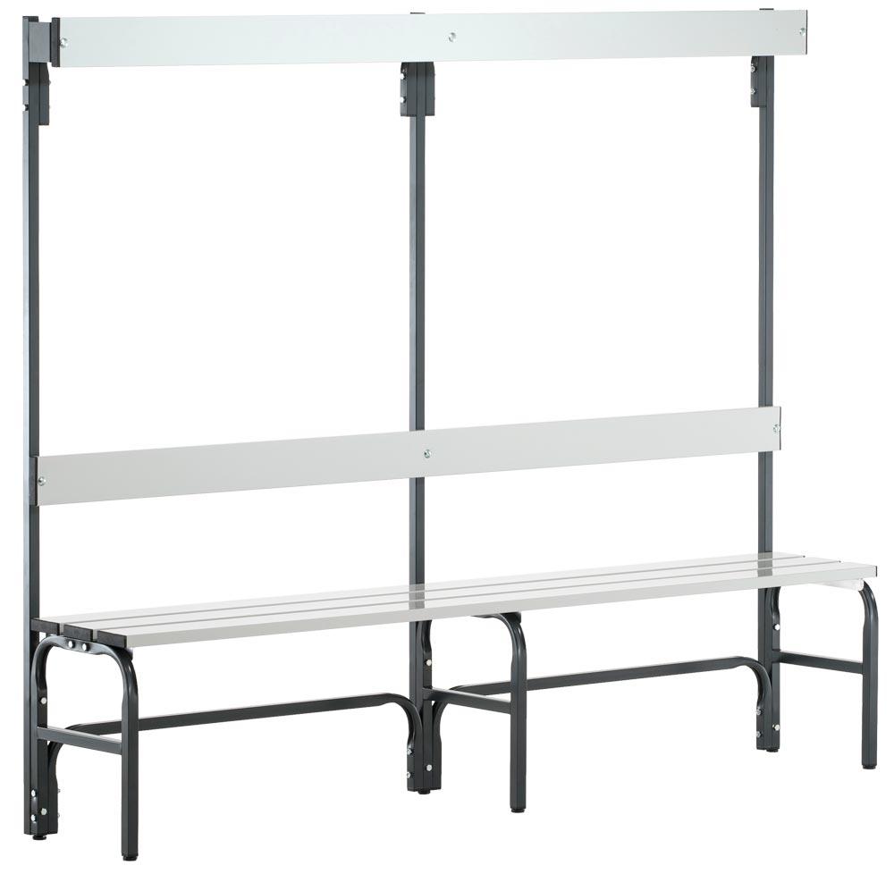Garderobenbank, einseitig, Breite 200 cm, Höhe 165 cm, Tiefe 37,5 cm