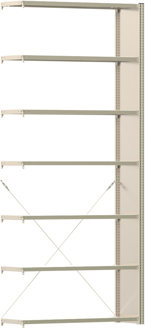 Fachbodenregal BERT - Breite: 128,5 cm - Tiefe: 40 cm - Höhe: 300 cm - 7 Böden - Anbauregal