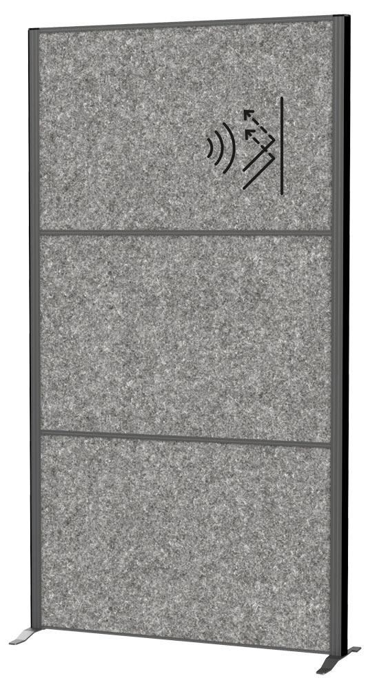 Akustik-Stellwand, BxTxH 1000x44x1800 mm