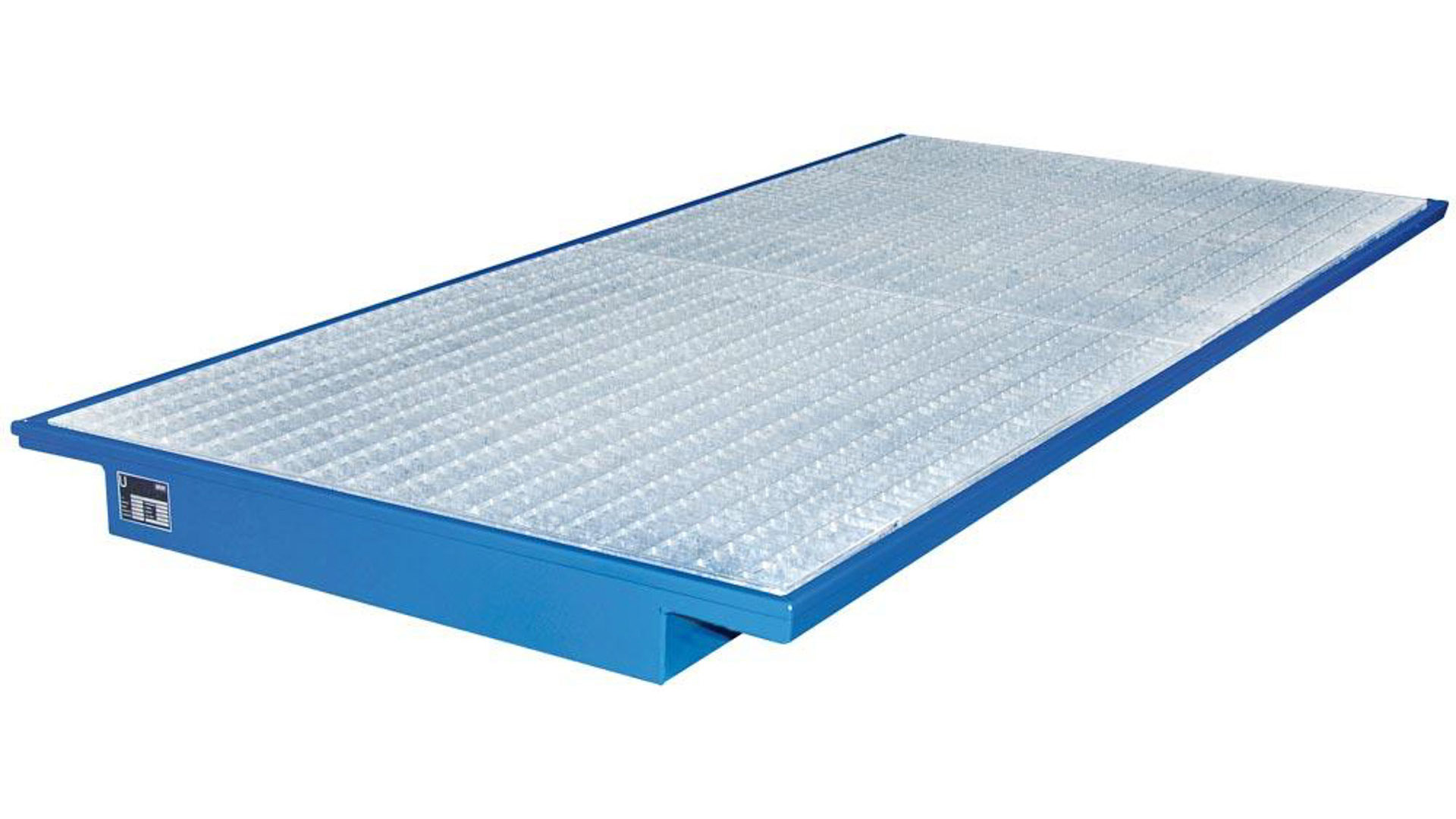 Regalwanne m. Gitterrost - (BxT) 2.650 x 1.250 mm - Volumen 200 l - lichtblau