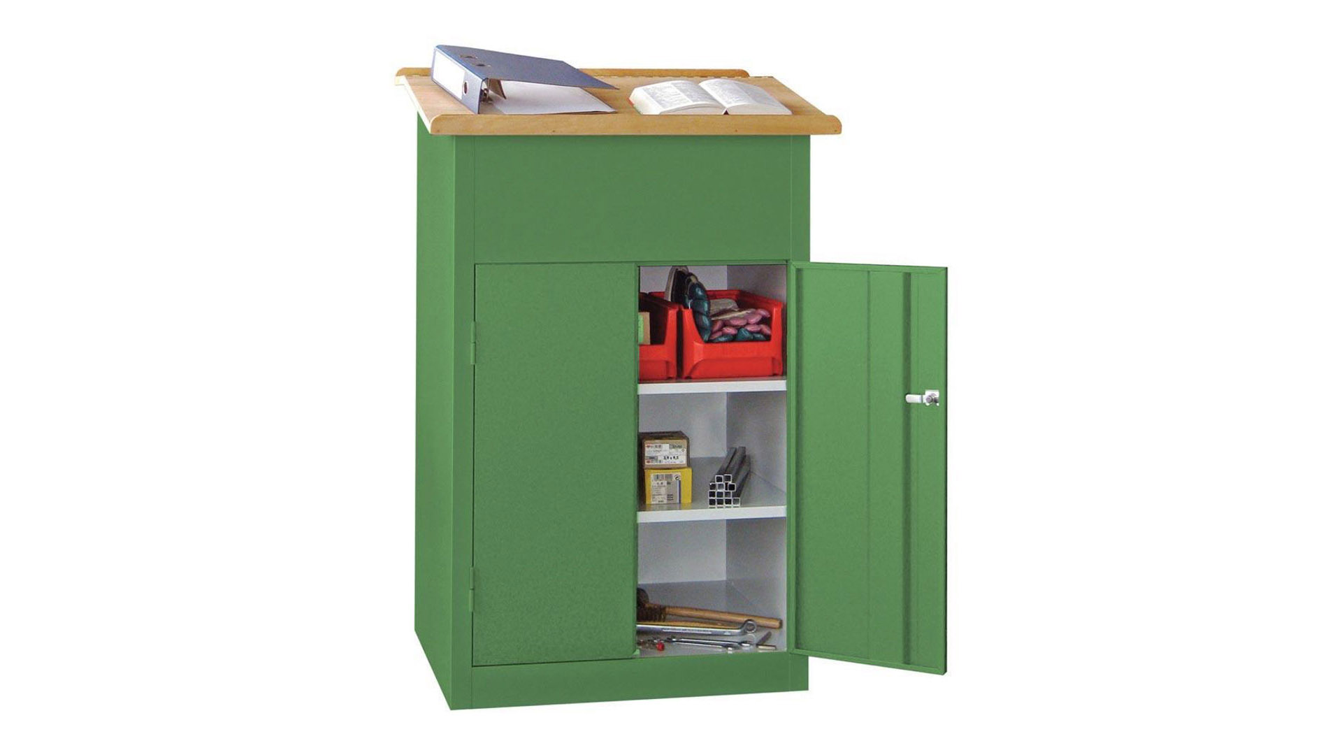 Stehpult mit Schrank