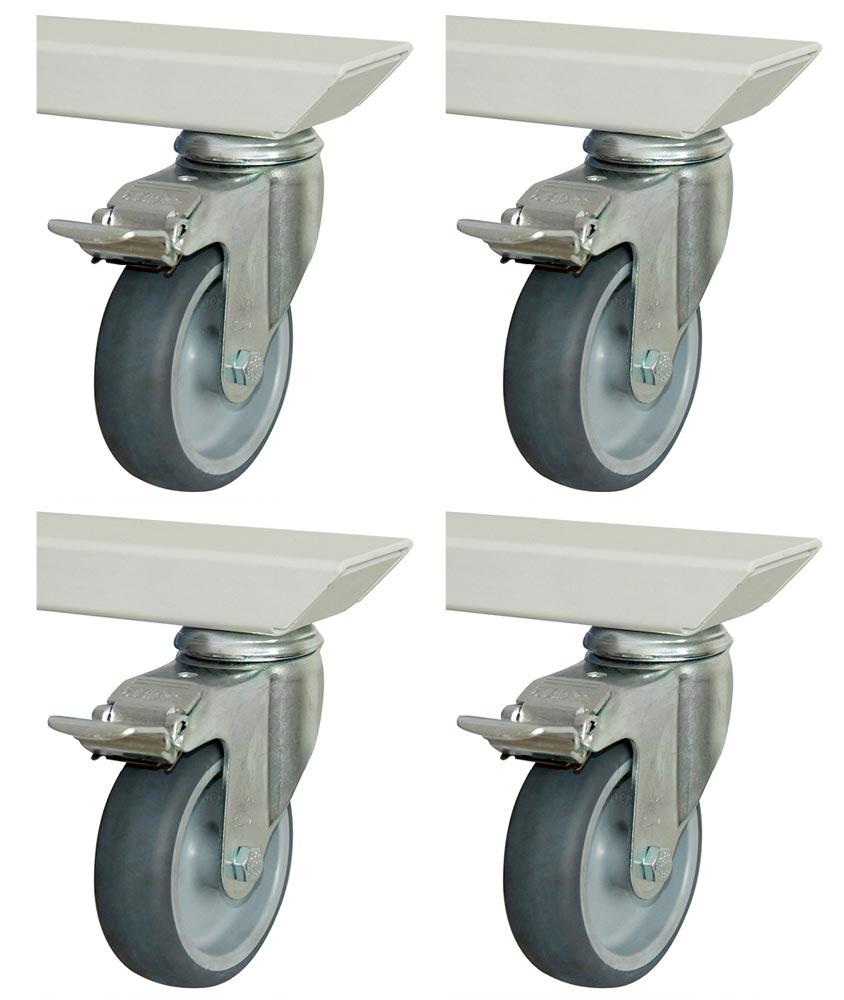 Rollensatz Arbeitstische zu elektr. Höhenverst. Arbeitstische