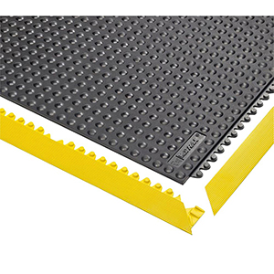 Eckverbindung für Arbeitsplatz-Fliese mit Verbindungsöffnung