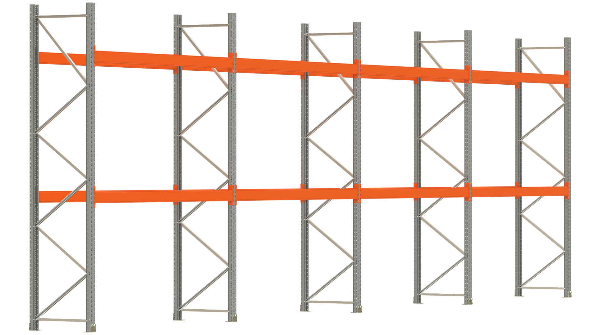 Palettenregal ARTUS - Breite 1122,5 cm - Höhe 350 cm - Tiefe 80 cm - Fachlast 3000 kg - 24 Palettenstellplätze