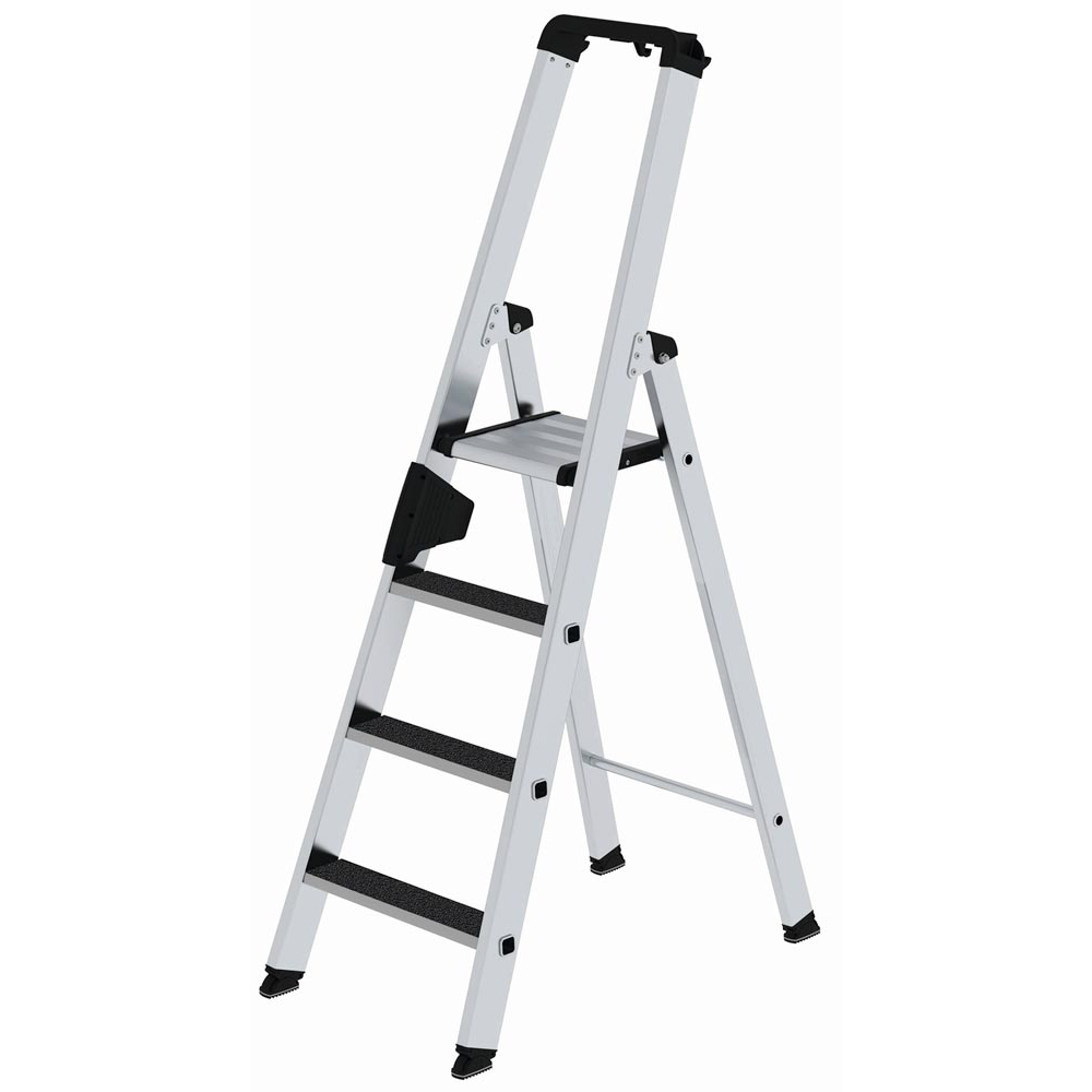 Stufenstehleiter, Alu, 4 Stufen,AH2,95m einseitig begehbar, Höhe 1,60 m, R13