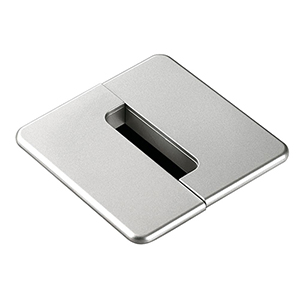 Kabeldurchlass, 80 mm, 3-teilig, herausnehmbar, weißaluminium