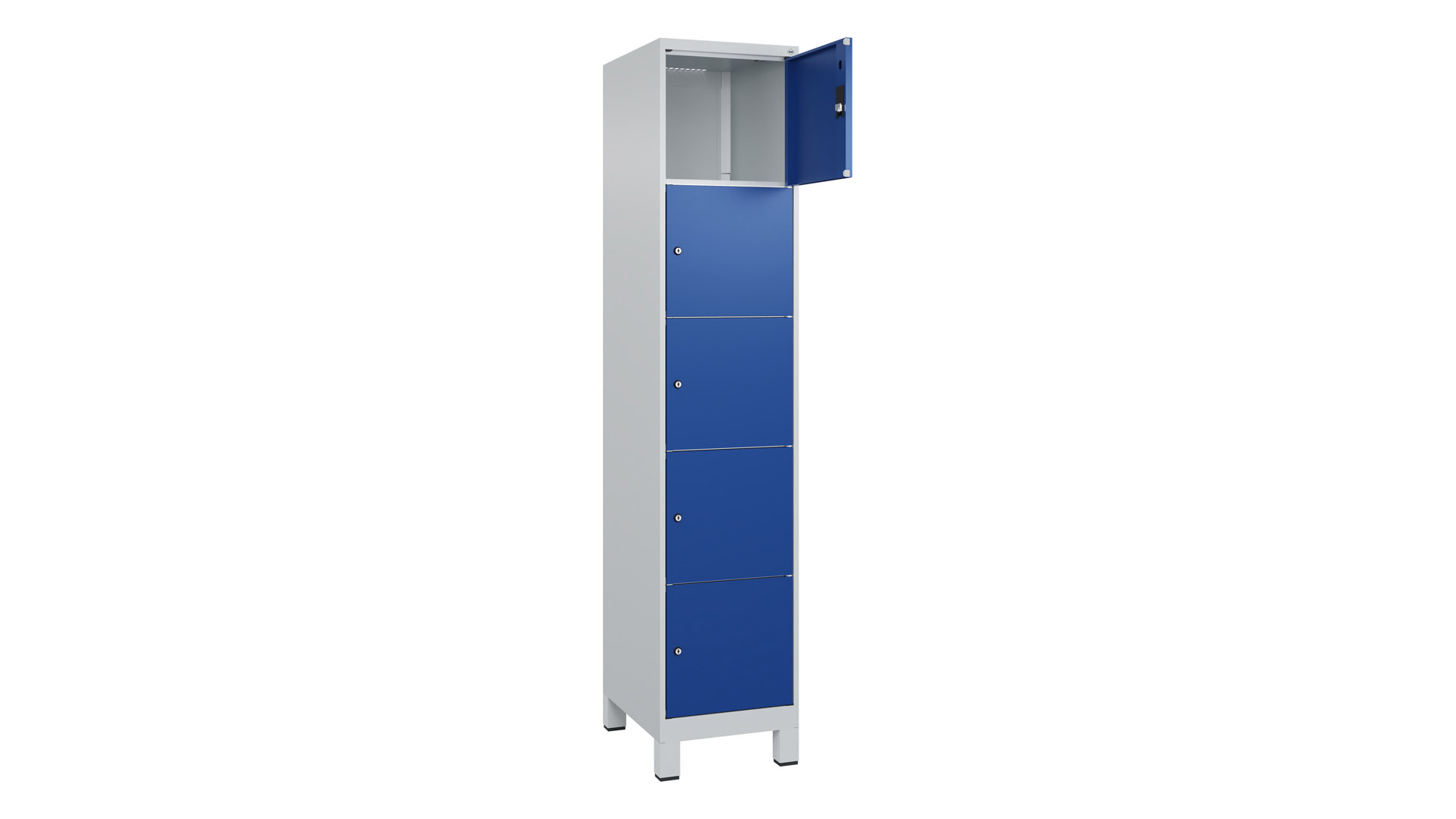Fächerschrank, Breite 40 cm, Höhe 195 cm, Tiefe 50 cm, 5 Fächer