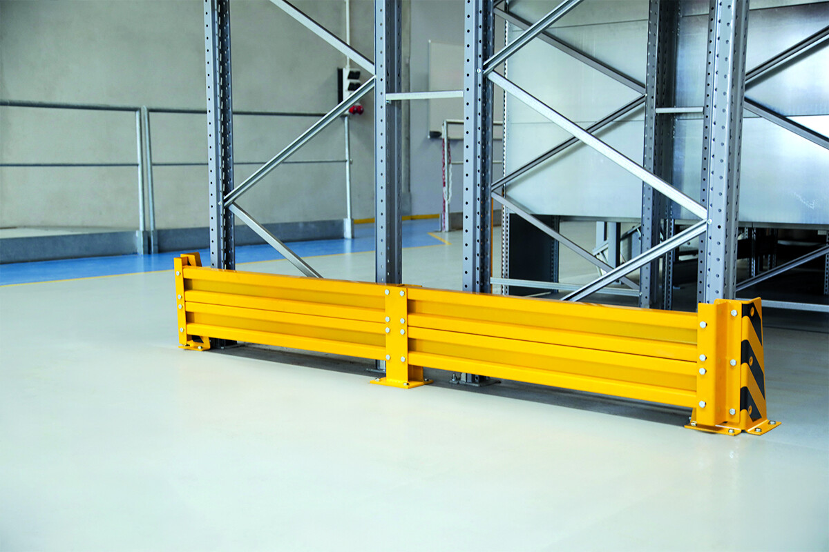 ARTUS Leitplanke für Doppelregalzeile - Tiefe: 220 cm