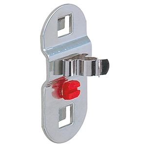 Werkzeugklemme einfach, kleine Grundplatte, Durchm. 6 mm, ähnlich RAL 9006 aluminium