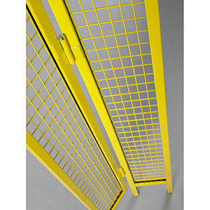 Variables-Eckelement für Maschinenschutzgitter, BxH 250/250x2000 mm, Gewicht 19 kg, RAL 1018 zinkgelb