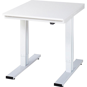 Elektrisch höhenverstellbarer Arbeitstisch, Breite 75 cm, Tiefe 80 cm, Höhe 112 cm,  Schublade(n), Platte: Melaminharzbeschichtet
