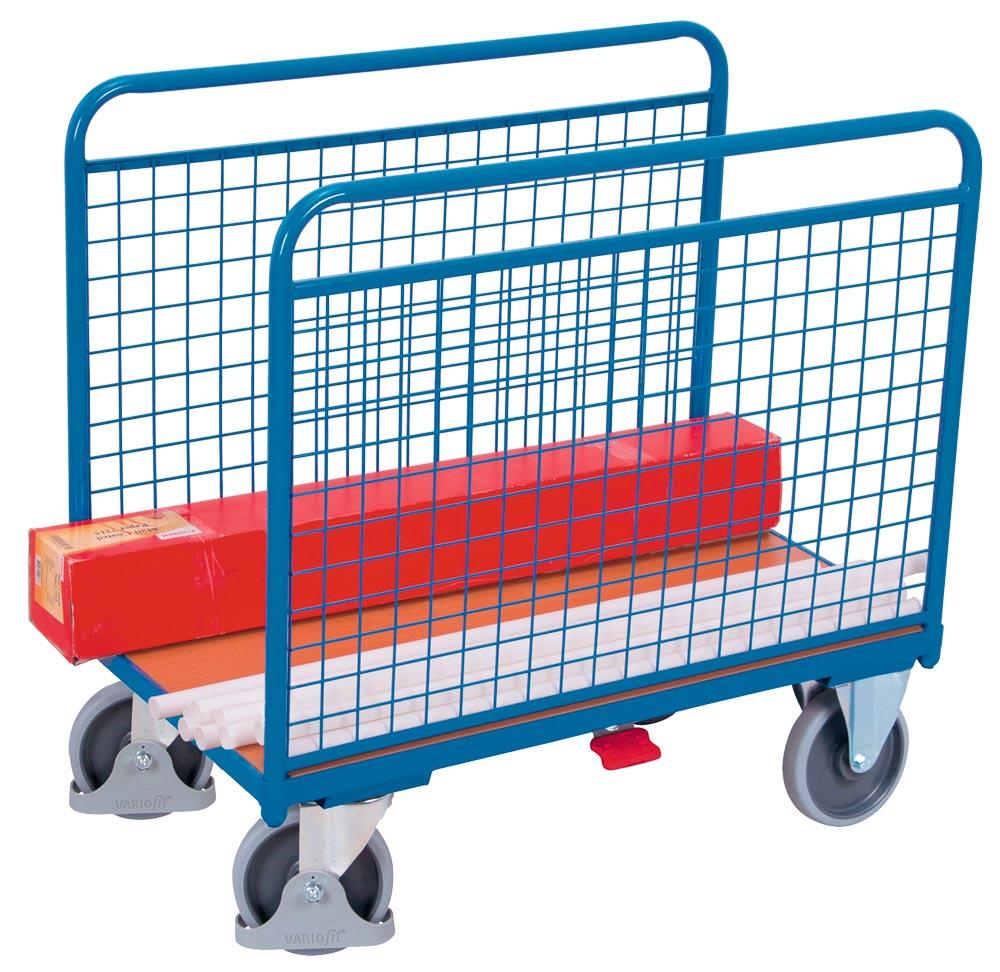 Seitenbügelwagen mit Drahtwänden