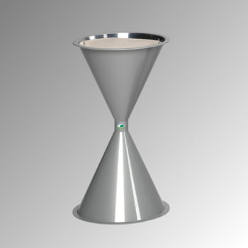 Standaschenbecher - Kunststoff - 722 x 420 x 420 mm (HxBxT) - weißaluminium