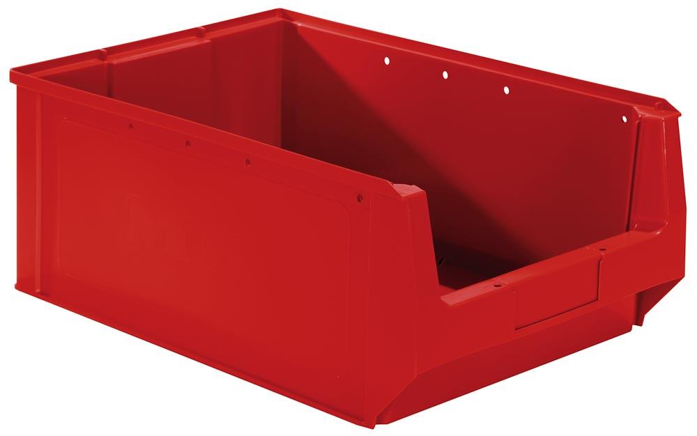 Sichtlagerkästen - PE - 24,65 l - 200x310x500 mm - 10 Stück - Sichtlagerkasten - rot