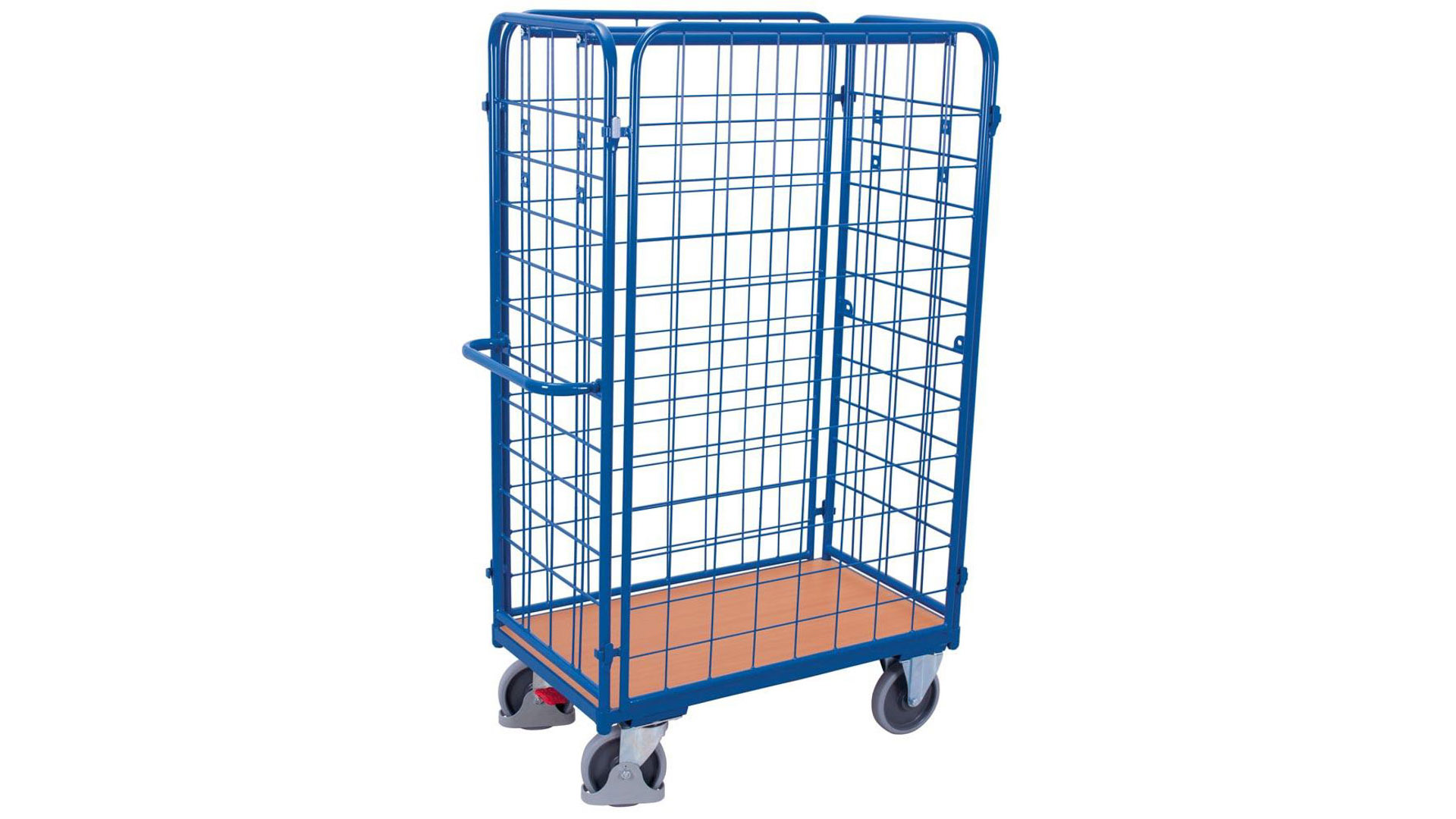 Paketwagen - 4 Wände - Traglast 400 kg - Höhe 1.780 mm - Ladefläche 500 x 850 mm (BxT) - enzianblau