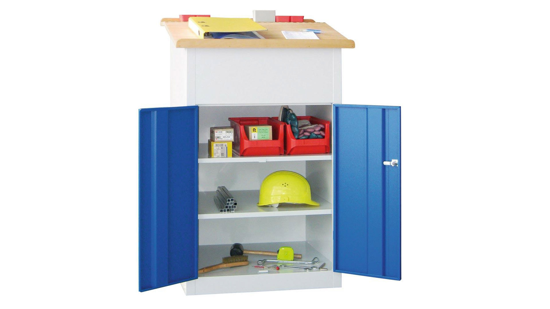 Stehpult mit Schrank