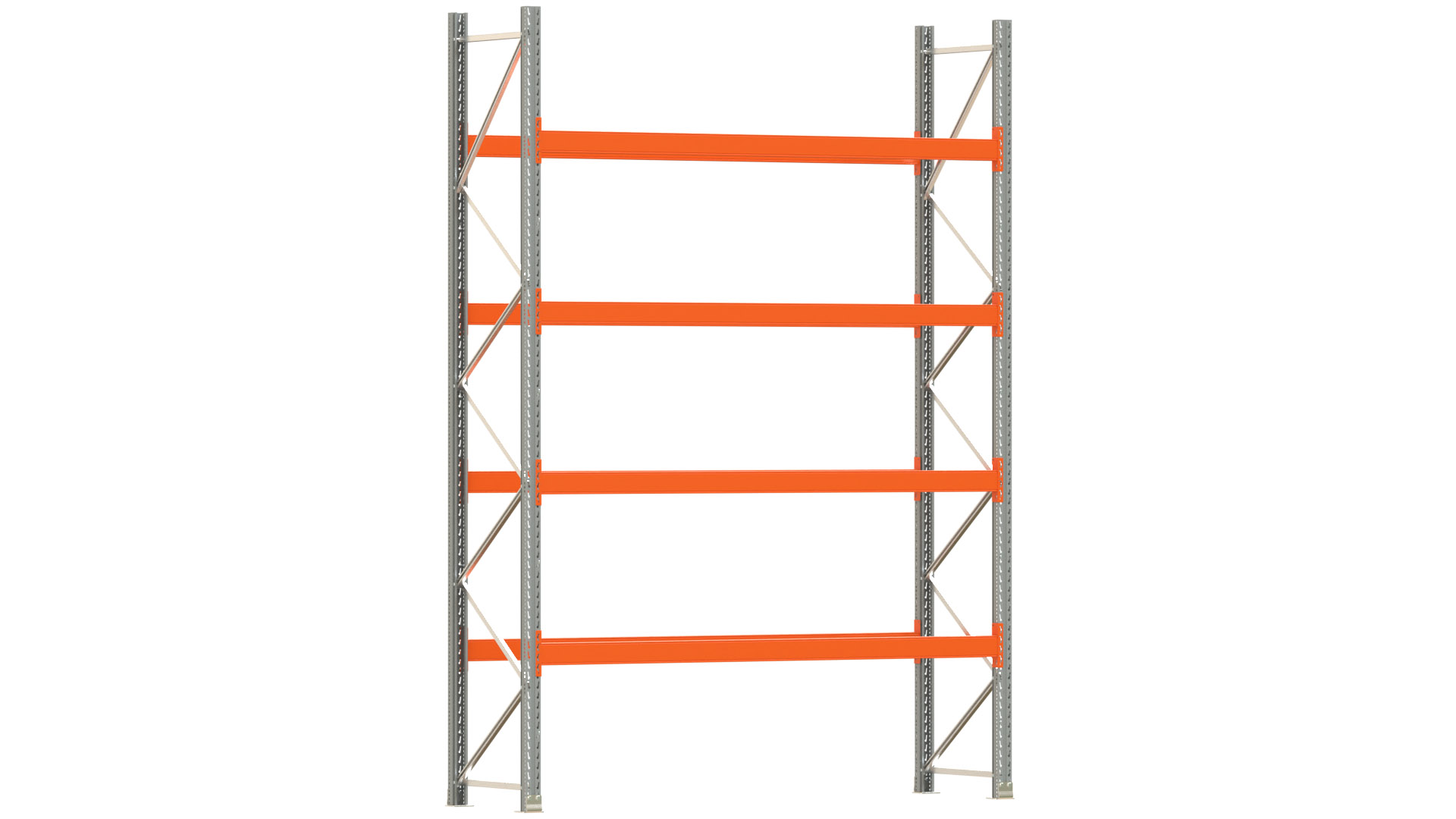 Palettenregal ARTUS - Breite 287 cm - Höhe 400 cm - Tiefe 80 cm - Fachlast 2320 kg - 10 Palettenstellplätze