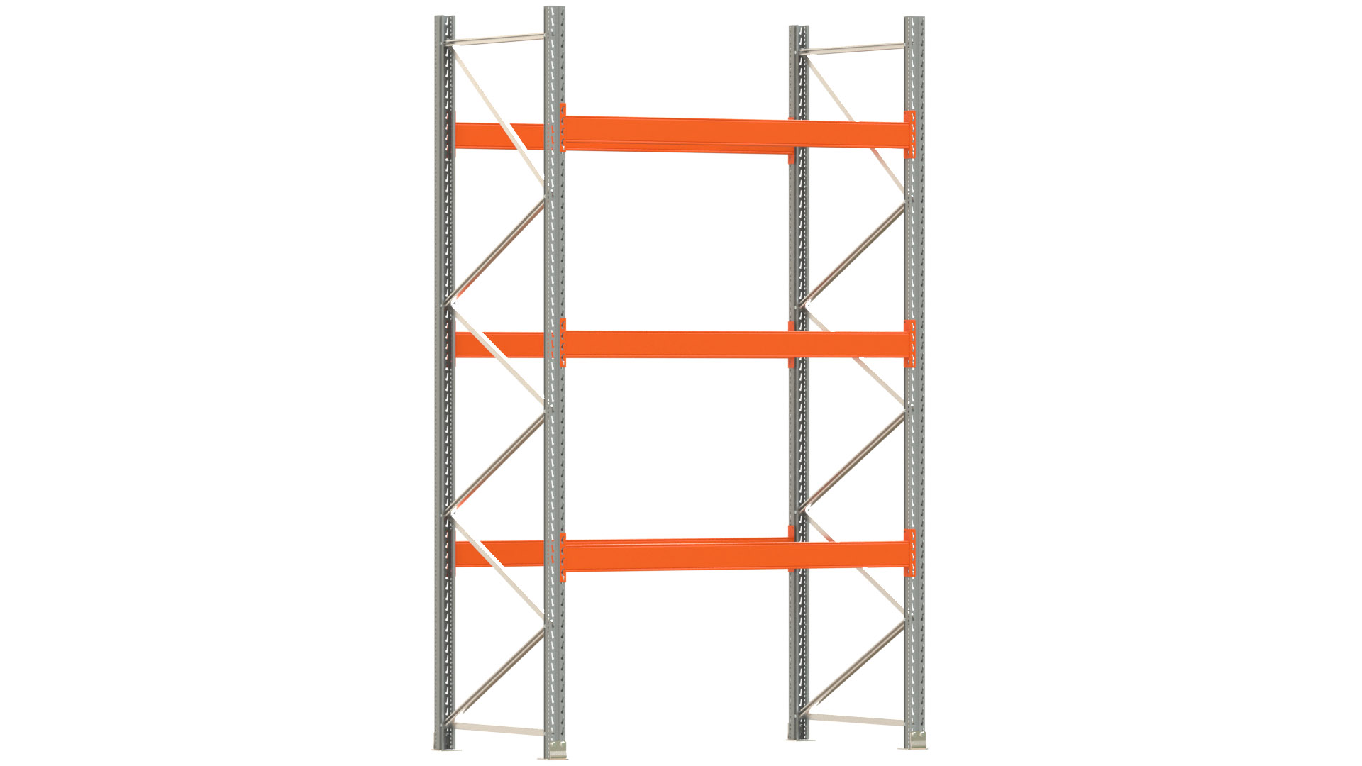 Palettenregal ARTUS - Breite 207 cm - Höhe 350 cm - Tiefe 110 cm - Fachlast 3000 kg - 8 Palettenstellplätze