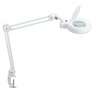 Schreibtischlampe, LED-Lupenleuchte, 3 Dioptrien, 1,75-fache Vergrößerung, 90 LEDs, Höhe 420 mm