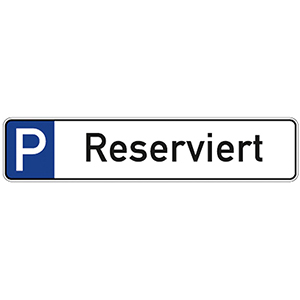 Parkplatzschild
