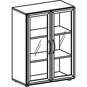 Aktenschrank mit Flügeltüren, Büroschrank