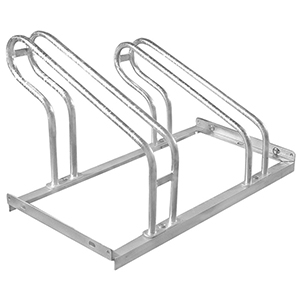 Fahrradständer, Stahl verzinkt, einseitig, 2er-Stand, Radabst. 350 mm, Gesamtl. 700 mm