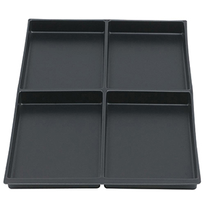 Einteilungsmaterial für Büro-Schubladenschränke, Trennwände für DIN A4, 4 Fächer, 22 mm hoch