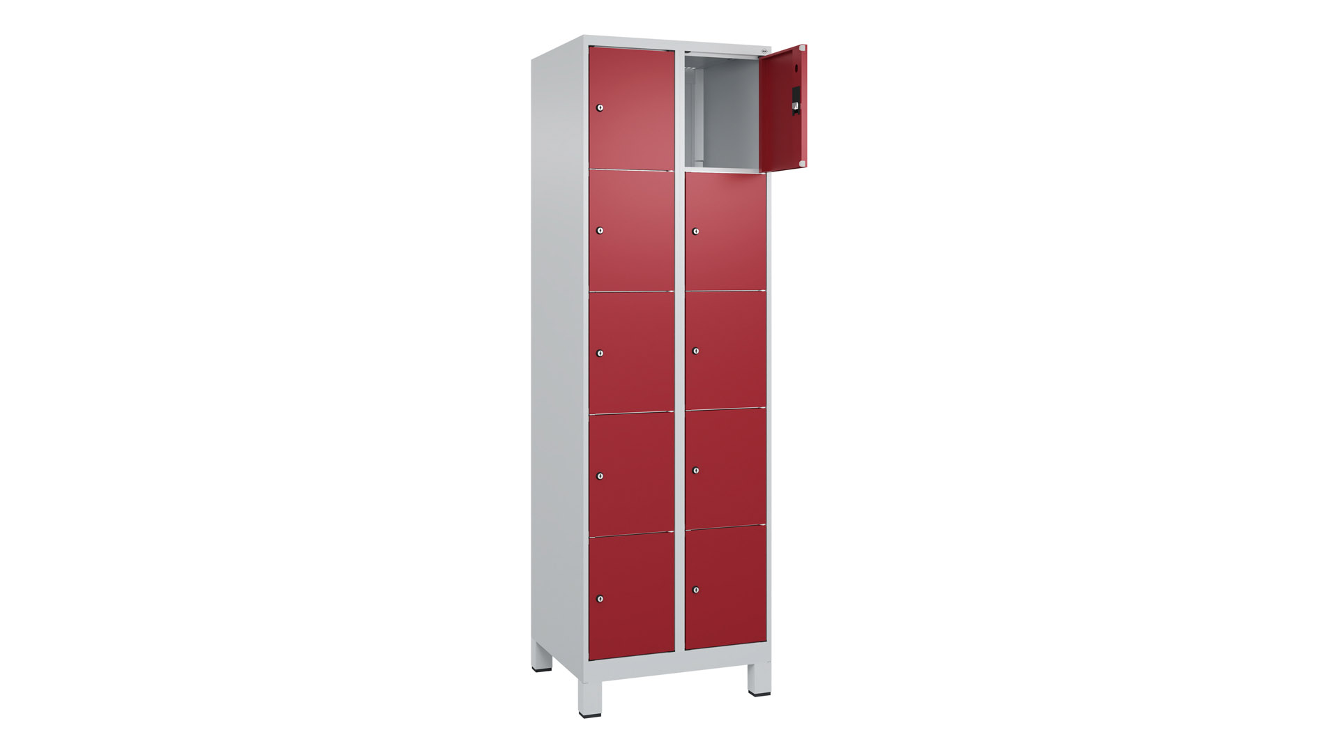 Fächerschrank, Breite 60 cm, Höhe 195 cm, Tiefe 50 cm, 10 Fächer