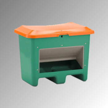 GFK-Streugutbehälter für Streusalz, Futtermittel mit Öffnung und Einfahrtaschen